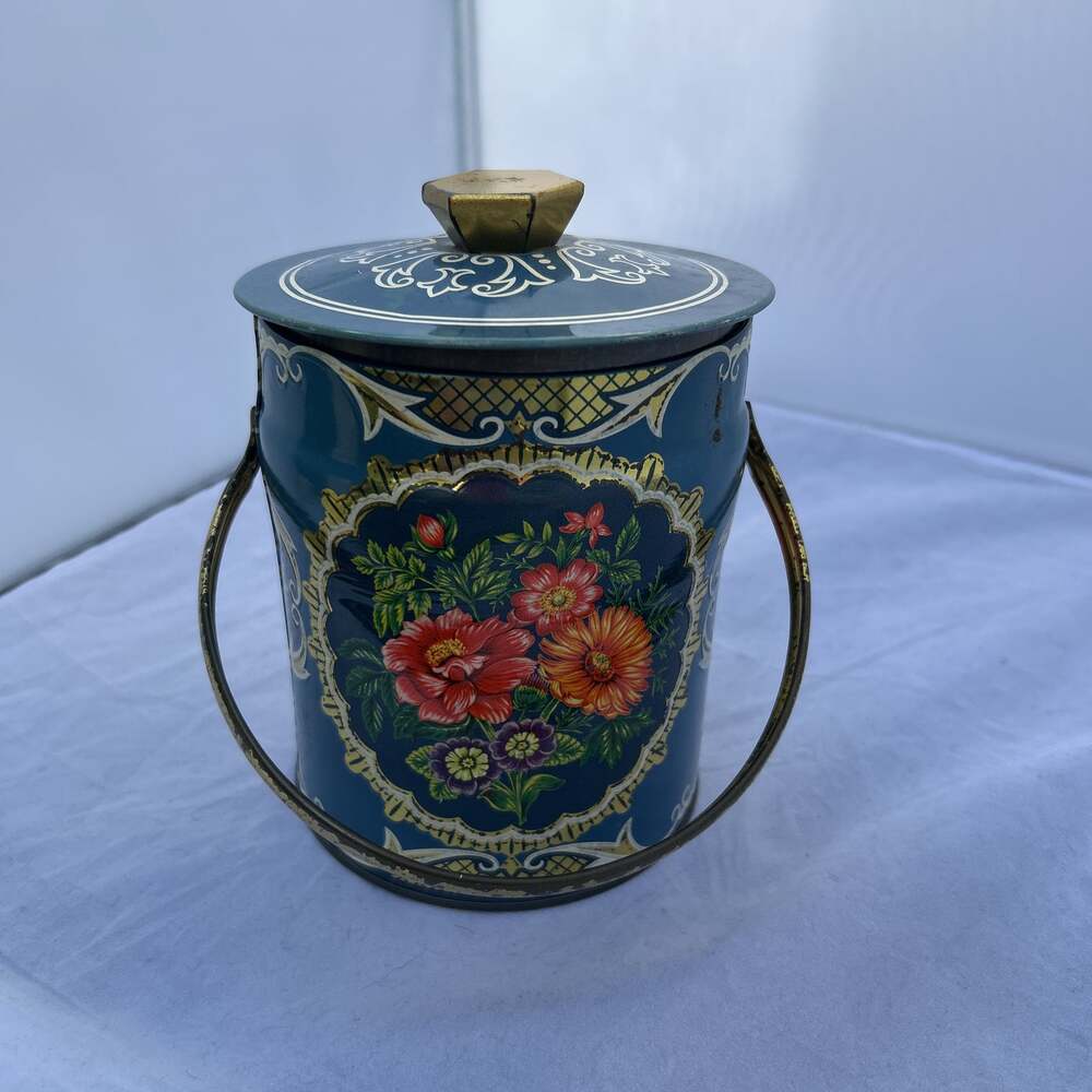 Murray Allen Candy Tin‎ Summer Flower Pattern Made in England – 1950s